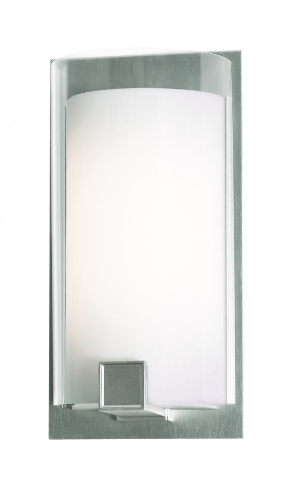 Nolan 19&#39;&#39; LED Sconce - Satin Nickel Finish - White Acrylic