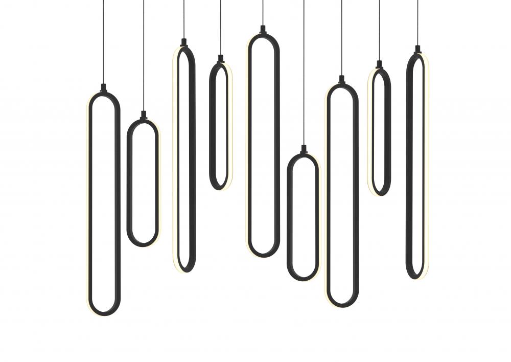 Sienna 36&#39;&#39; LED Linear Pendant 135W,5 CCT,BK