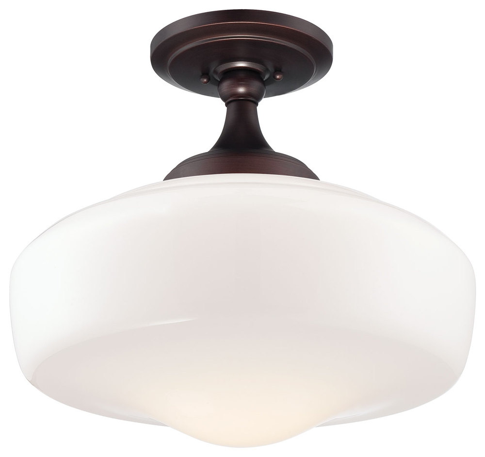 1 LIGHT SEMI FLUSH MOUNT