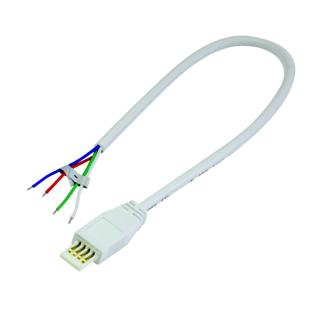 12&#34;  Power Line Cable Open Wire for Lightbar Silk,  White