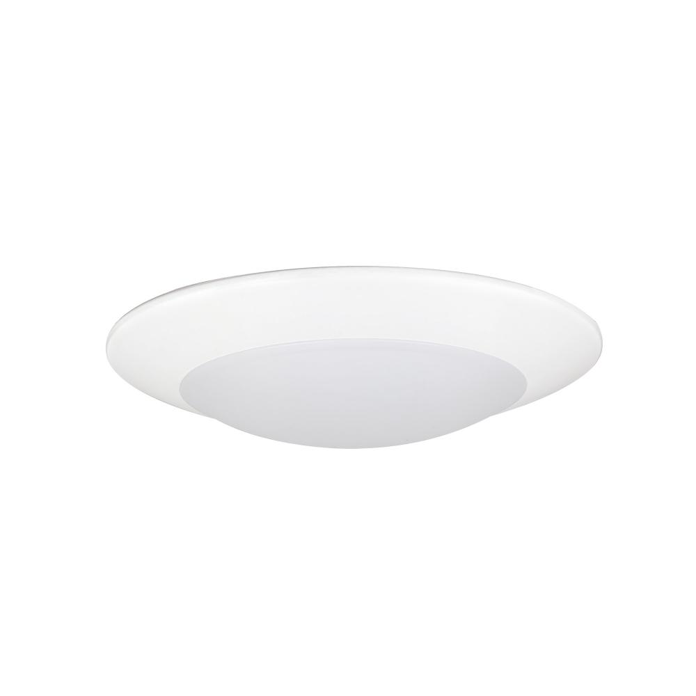 6&#34; Contractor Series LED Flush Mount Disk Light, 3000K, Matte Powder White (12-Pack)