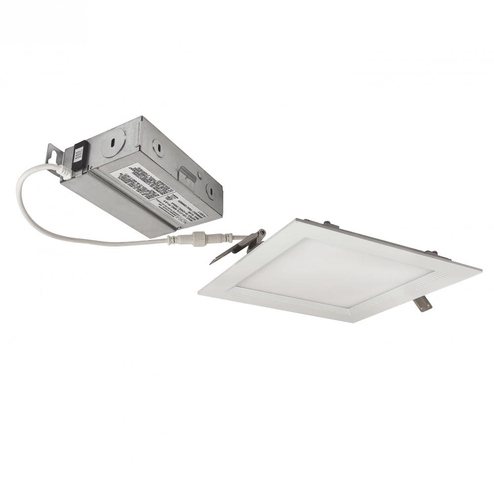 6&#34; E-Series FLIN Square LED Downlight with Selectable CCT (27K/30K/35K), 1150lm / 13.5W, Matte