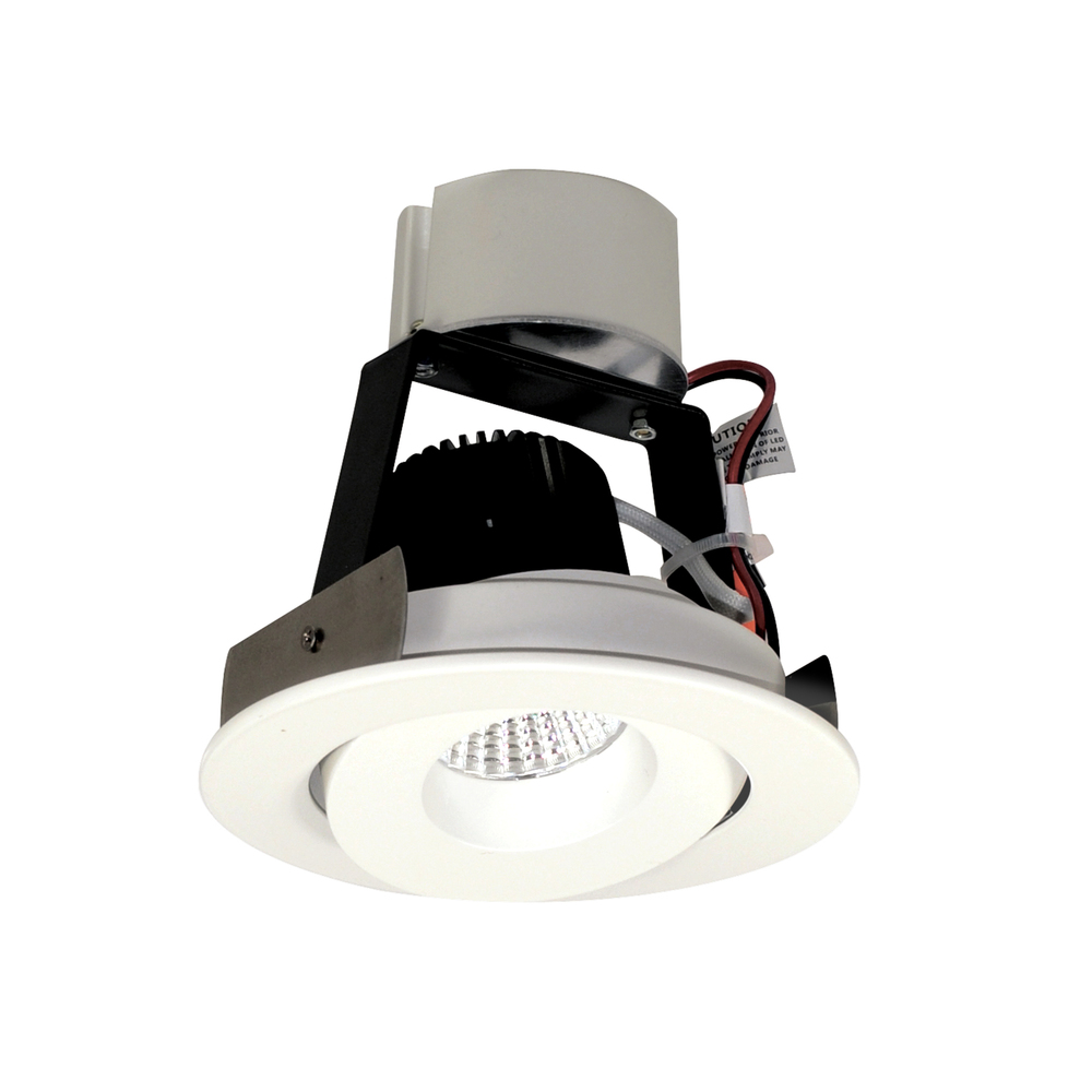 4&#34; Iolite LED Round Adjustable Gimbal Retrofit, 1000lm / 12W, 2700K, Matte Powder White Finish