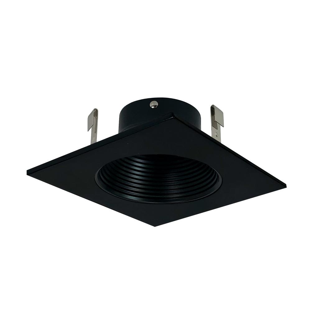 4&#34; BLK BAFFLE, SQ TRIM BLACK