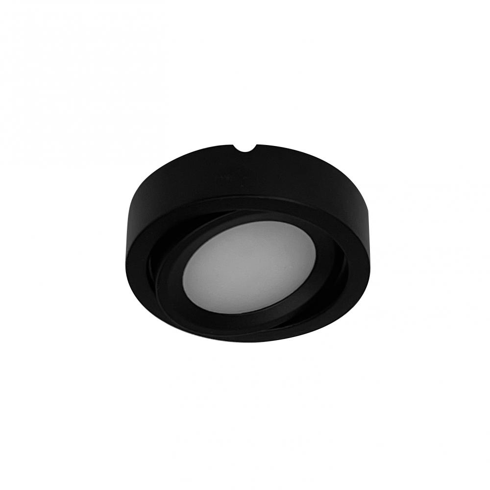 12V Josh Adjustable LED Puck Light, 300lm / 2700K, Black Finish