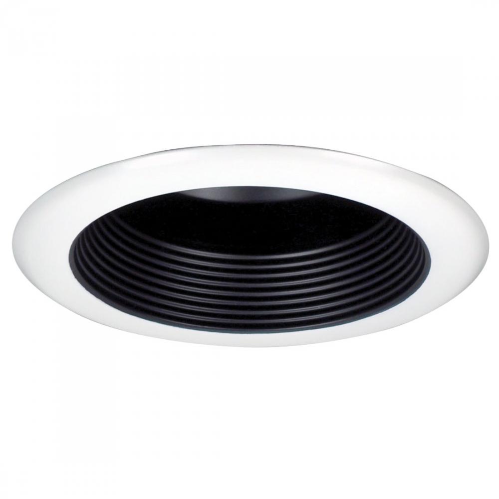 5&#34; Baffle Splay Trim w/ Flange, Black/White