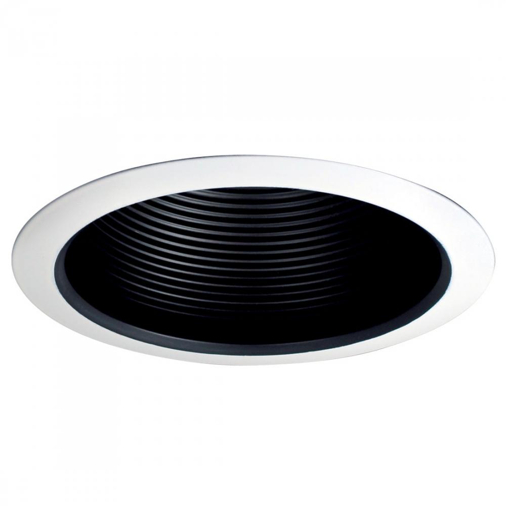 5&#34; Air-Tight Black Baffle Cone w/ White Flange