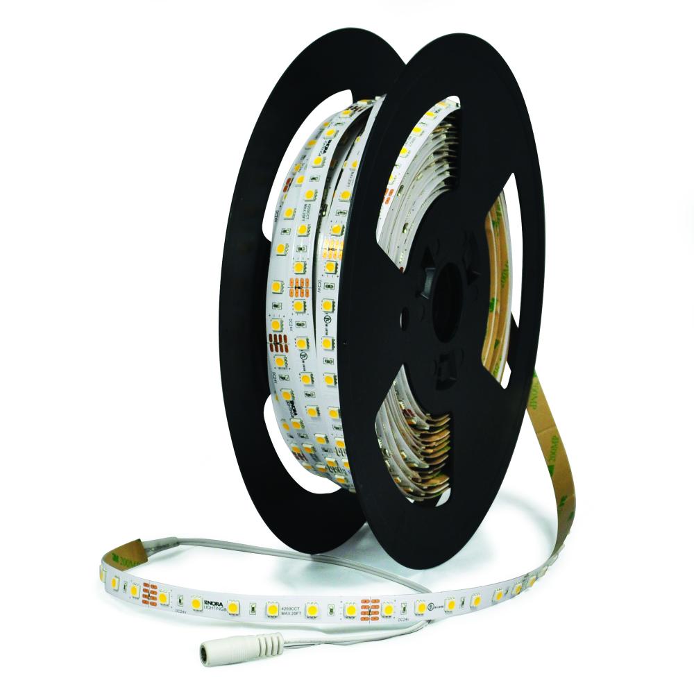 High Output 100&#39; 24V Continuous LED Tape Light, 310lm / 4.3W per foot, 2700K, 90+ CRI