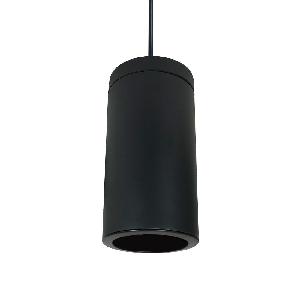 6&#34; Cylinder, Black, Pendant Mount, Incandescent, Refl., Black