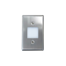Nora NSW-6629BN - Mini LED Step Light w/ Frosted Glass Lens Face Plate, 1W, 90+ CRI, 2700K, Brushed Nickel, 120V