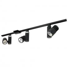 Nora NTLE-84240SB - 4-ft Track Pack with (3) Aiden 2200lm LED 80+ CRI 4000K Spot Track Heads, Black