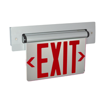 Nora NX-813-LEDR2MA - Recessed Adjustable LED Edge-Lit Exit Sign, AC Only, 6" Red Letters, Double Face / Mirrored
