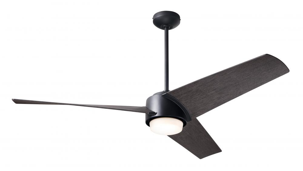 Ambit DC Fan- Matte Black Finish; 56&#34; Ebony Blades; 17W LED (Matte Black Trim)