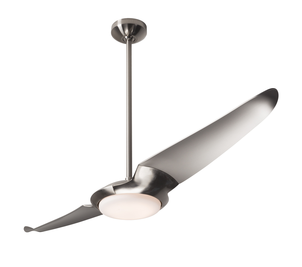 IC/Air (2 Blade ) Fan; Bright Nickel Finish; 56&#34; Dark Blades; 20W LED; Wall/Remote Combo Control