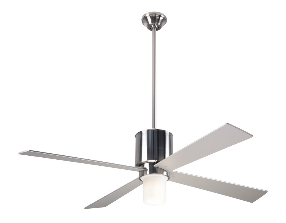 Lapa Fan; Bright Nickel Finish; 50&#34; Black Blades; 17W LED; Fan Speed and Light Control (3-wire)
