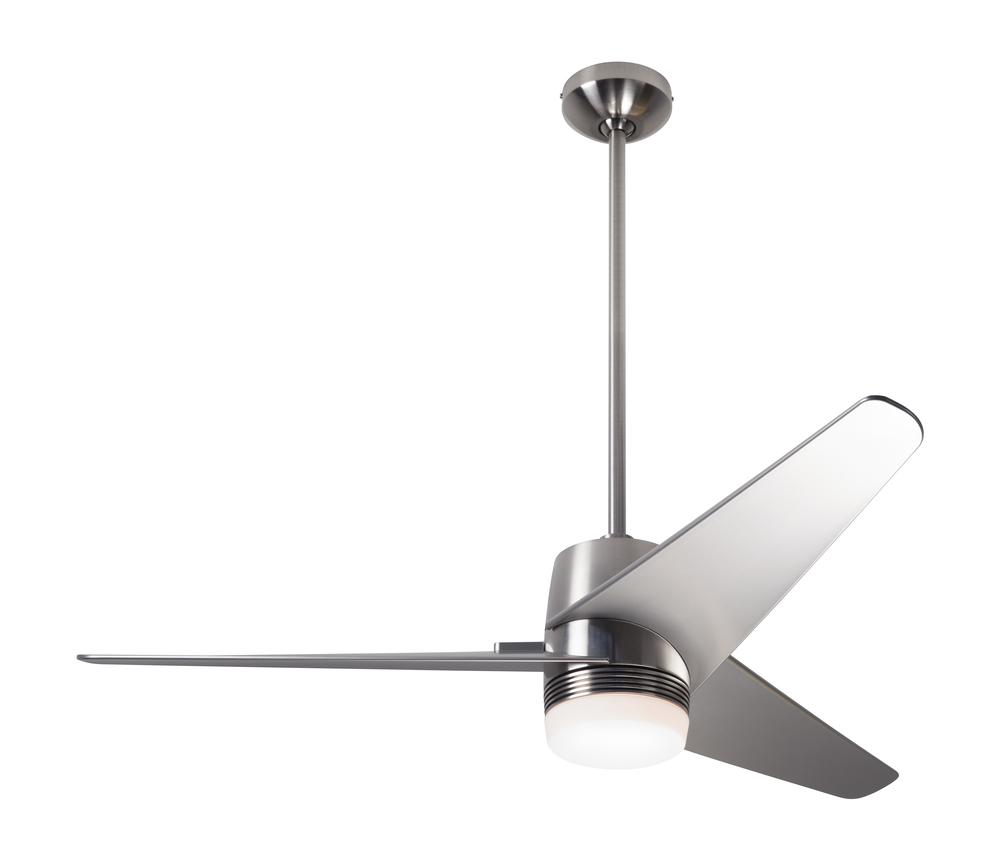 Velo DC Fan; Bright Nickel Finish; 48&#34; Dark Blades; 17W LED; Wall/Remote Combo Control