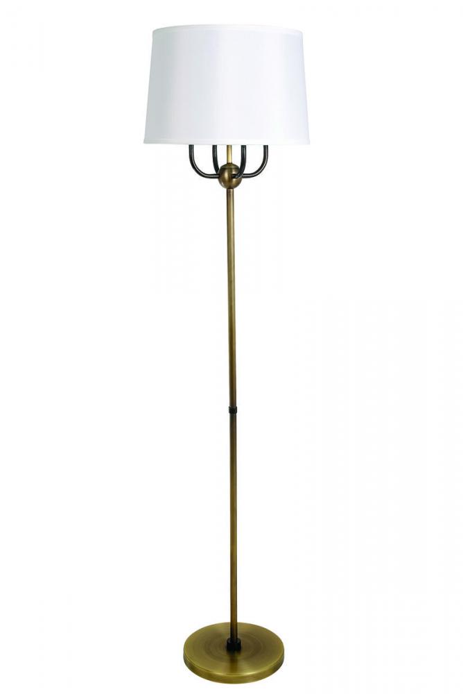 Alpine 4 Light Cluster Antique Brass/Hammered Bronze Accent Floor Lamp