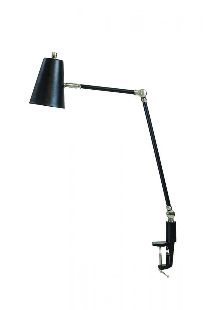 Aria Clip On Table Lamp Spot Light Black/Satin Nickel