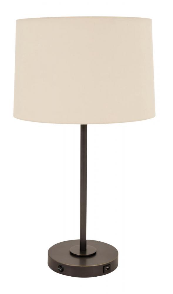 Brandon Table Lamps with USB Port in Oil Rubbed Bronze