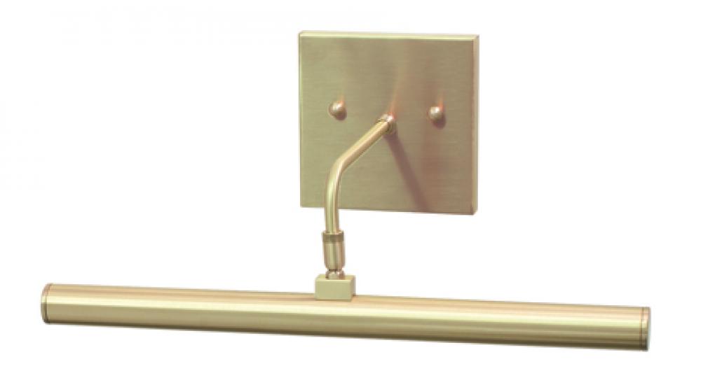 Direct Wire Slim-Line LED 14&#34; Satin Brass Plug-In Picture Lights
