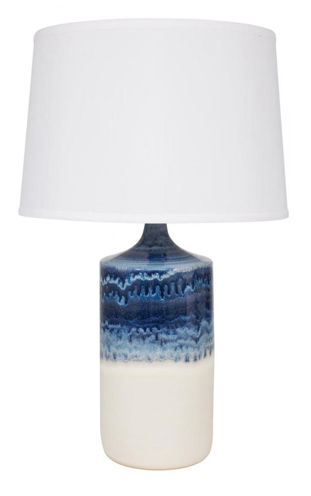 Scatchard 26&#34; Stoneware Table Lamps in Decorated White Matte