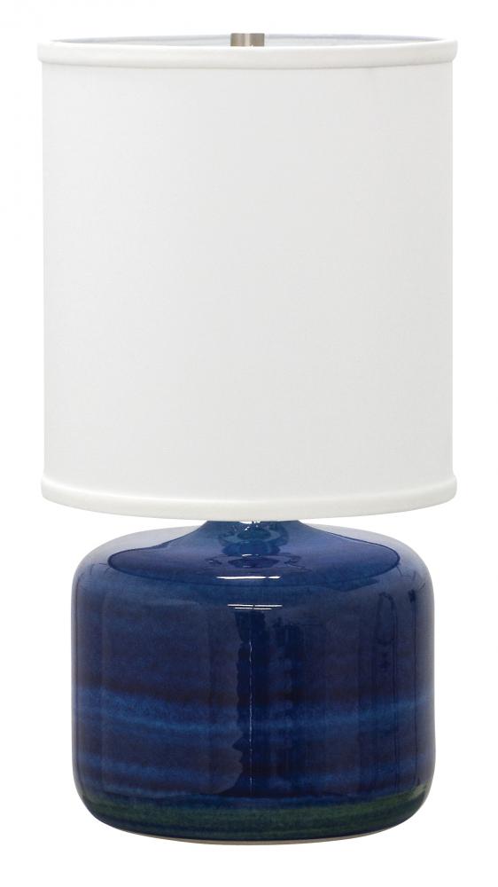 Scatchard 19.5&#34; Stoneware Table Lamps in Blue Gloss