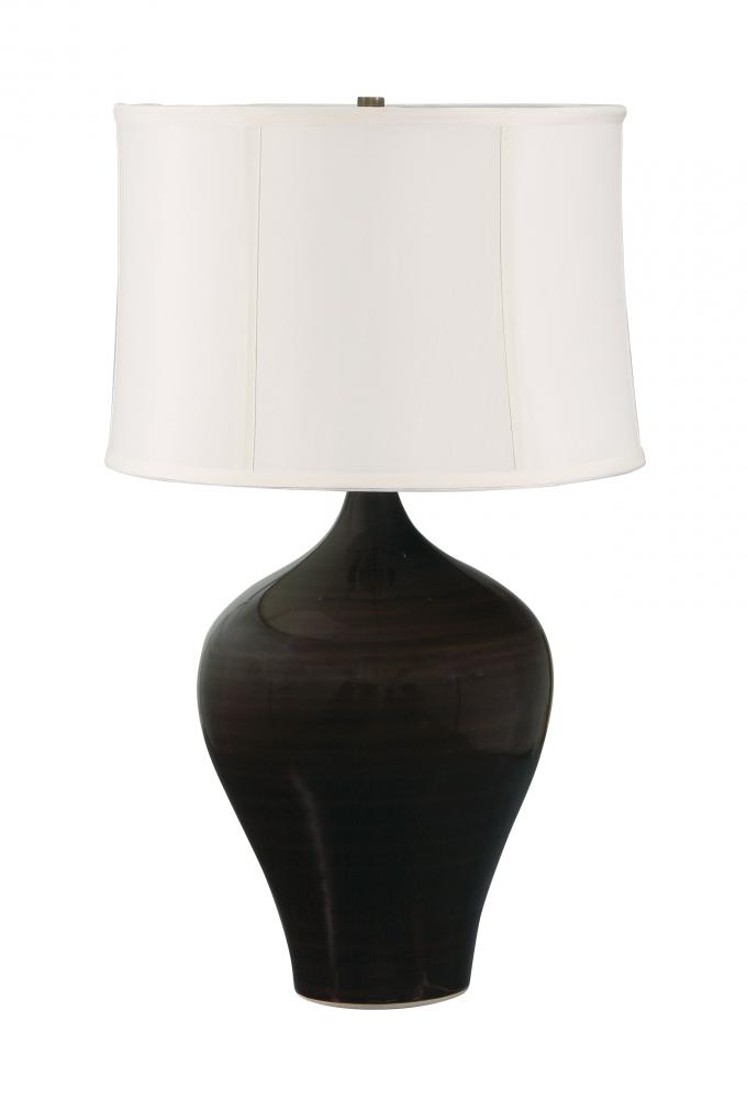 Scatchard 25&#34; Stoneware Table Lamps in Brown Gloss