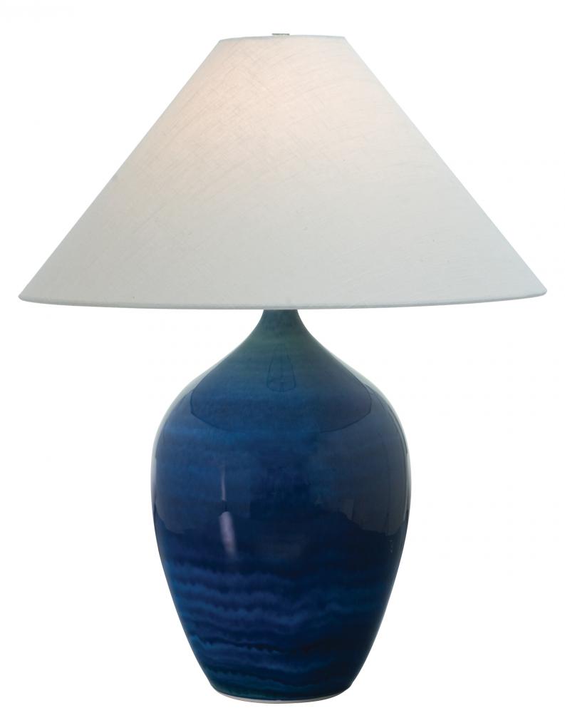 Scatchard 29&#34; Stoneware Table Lamps in Blue Gloss
