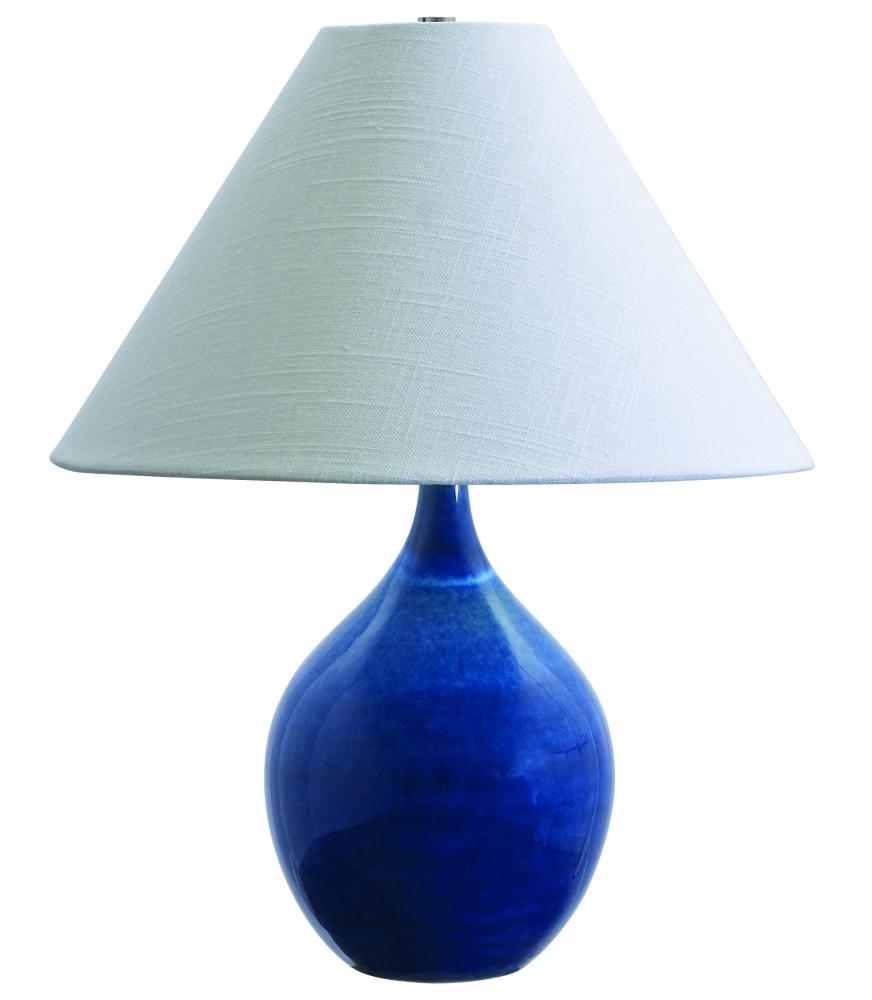 Scatchard 19&#34; Stoneware Accent Lamp in Blue Gloss