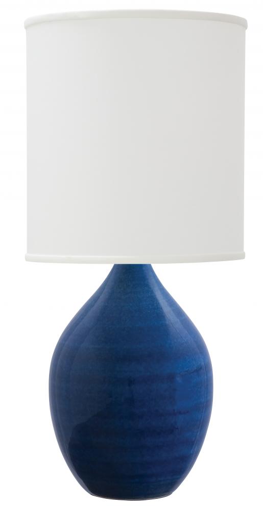 Scatchard 20.5&#34; Stoneware Table Lamps in Blue Gloss
