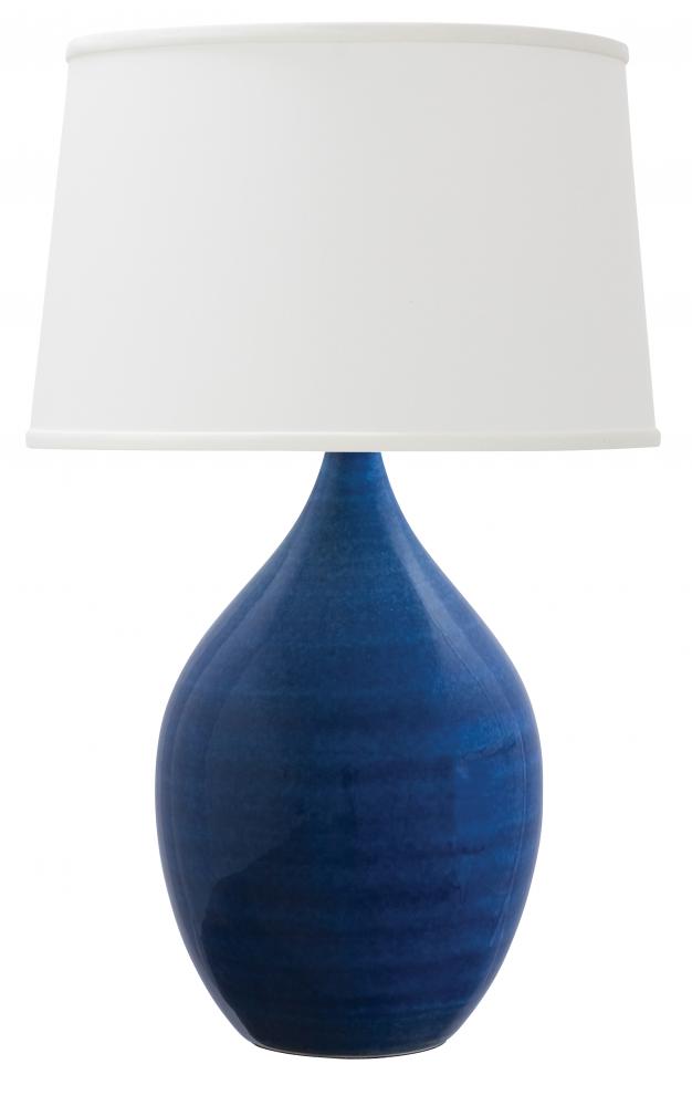 Scatchard 18.5&#34; Stoneware Table Lamps in Blue Gloss