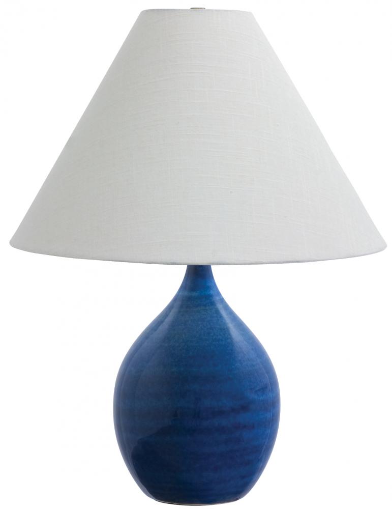 Scatchard 22.5&#34; Stoneware Table Lamps in Blue Gloss