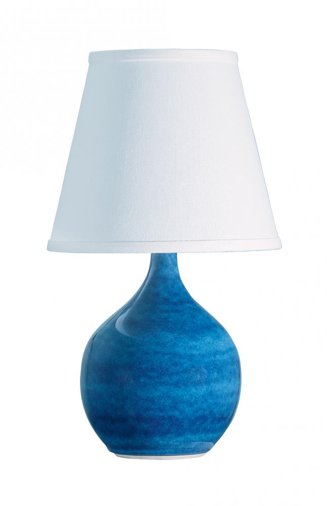 Scatchard 13.5&#34; Mini Accent Lamp in Blue Gloss