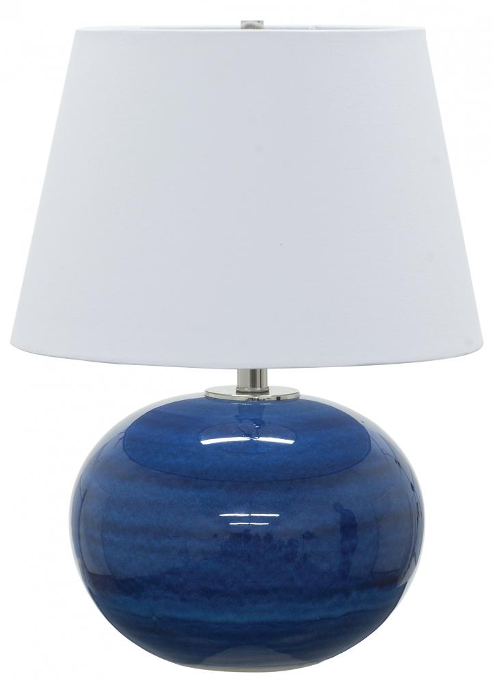 Scatchard 22&#34; Stoneware Table Lamps in Blue Gloss