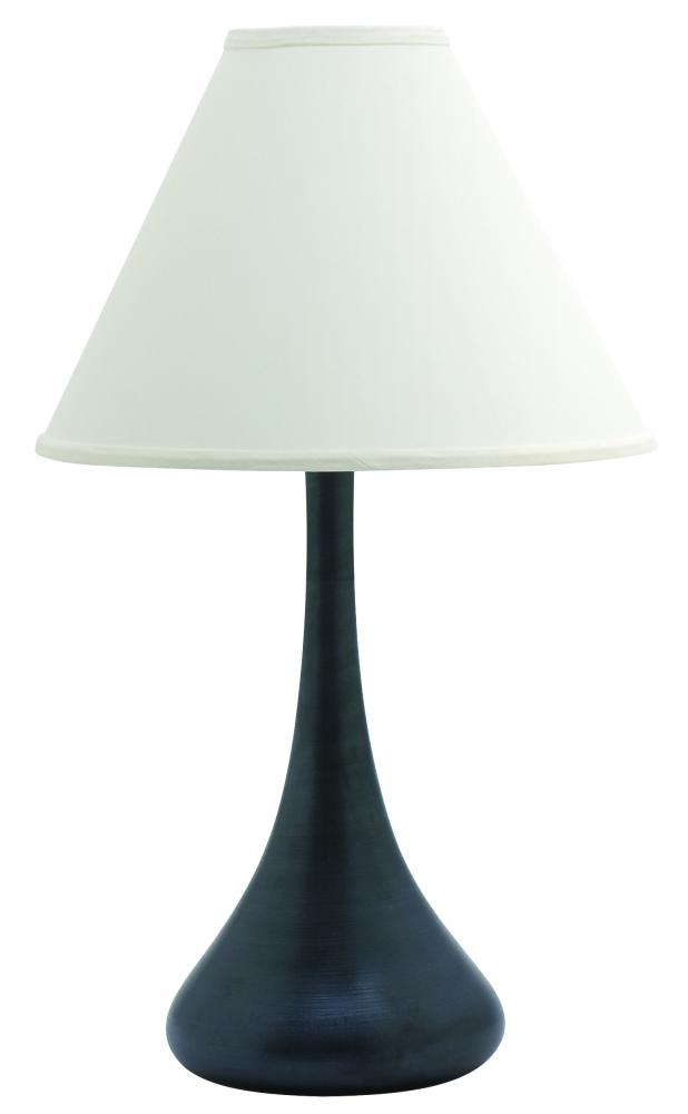 Scatchard 26&#34; Stoneware Table Lamps in Black Matte