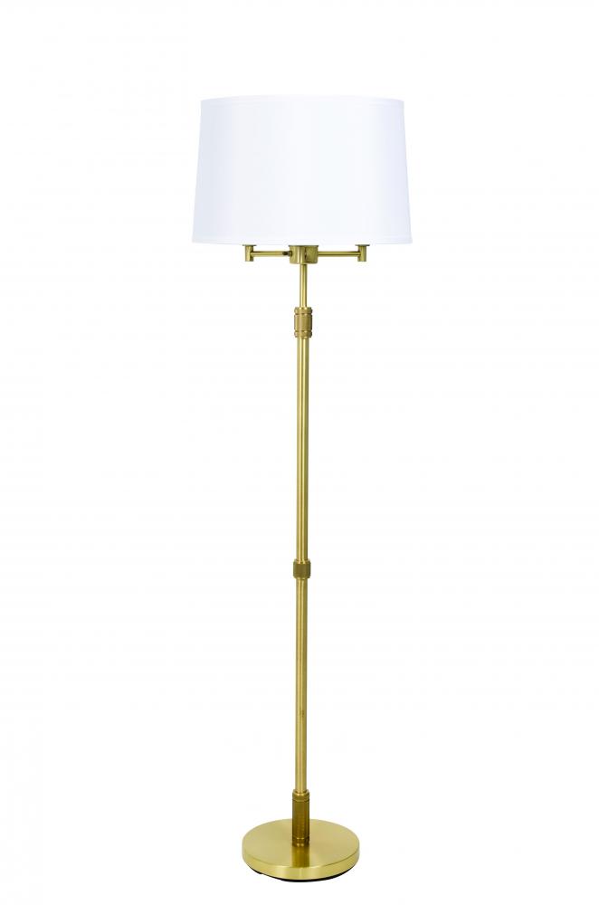 Killington Brushed Brass 6-Way Floor Lamps with Hardback Shade