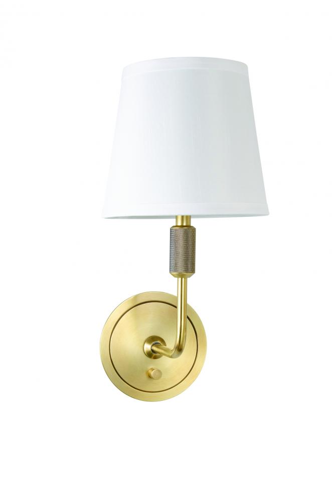 Killington Brushed Brass Direct Wire Wall Lamp with Full Range Dimmer