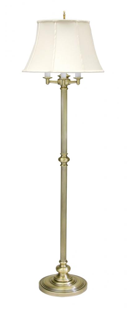 Newport 66&#34; Antique Brass Six-Way Floor Lamps