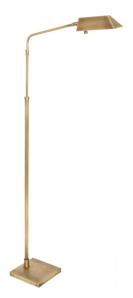 Newbury Adjustable Floor Lamps in Antique Brass