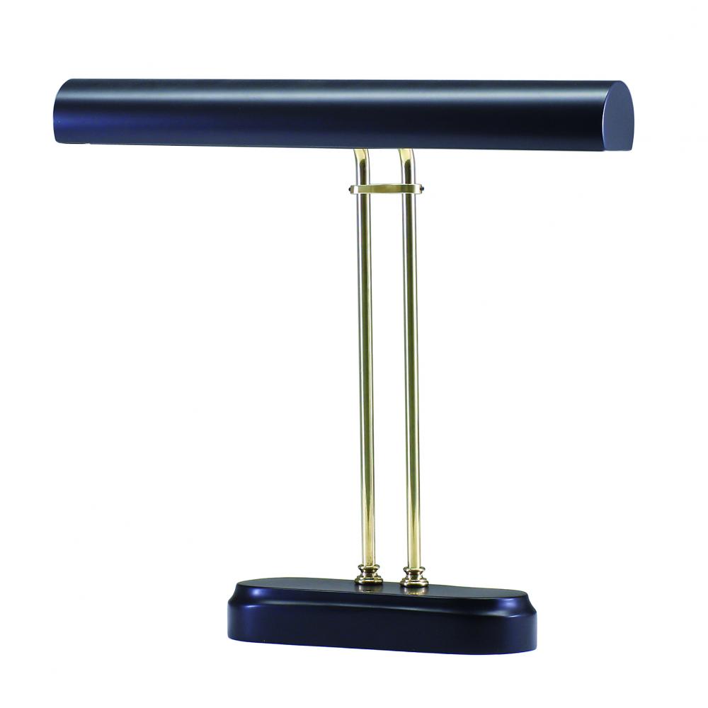 Digital Piano Lamp 16&#34; Black with Polished Brass Accents