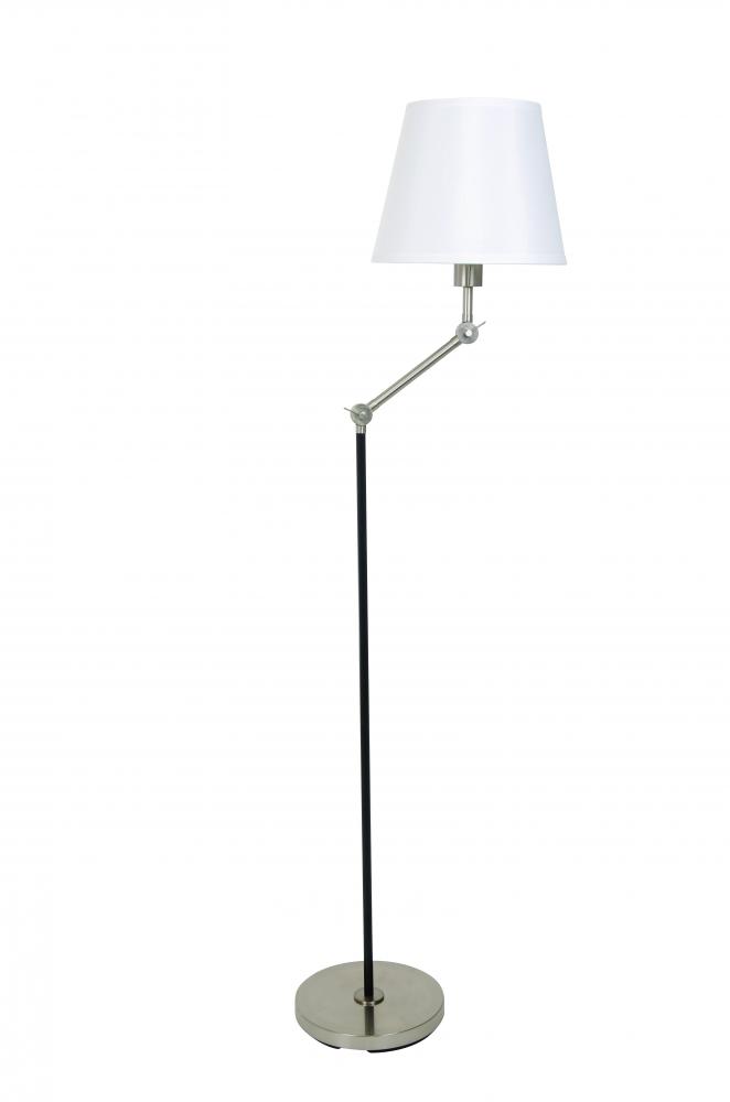 Taylor Black and Satin Nickel Adjustable Floor Lamps