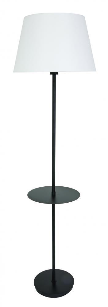 Vernon 3-Bulb Floor Lamps with Table In Black