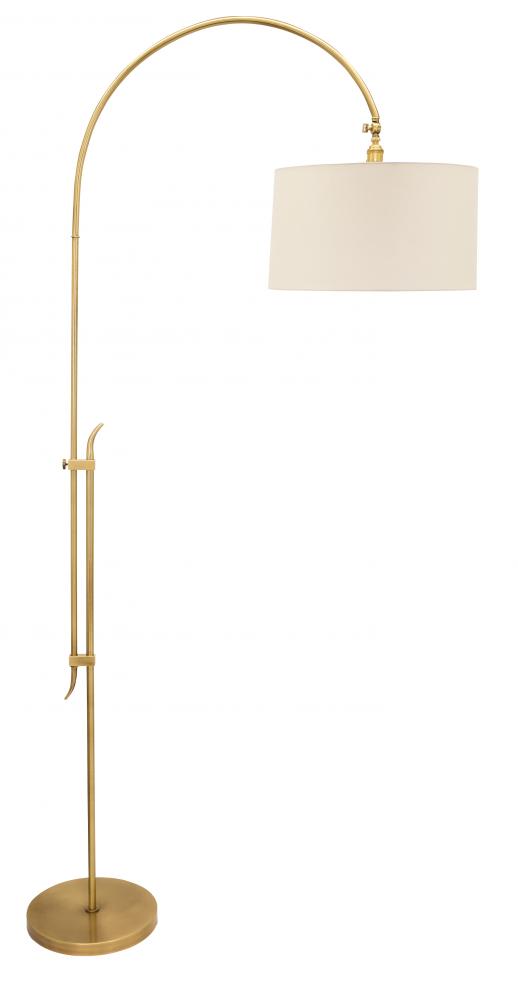 84&#34; Windsor Adjustable Floor Lamps in Antique Brass