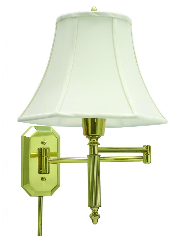 Wall Swing Arm Lamp in Polished Brass