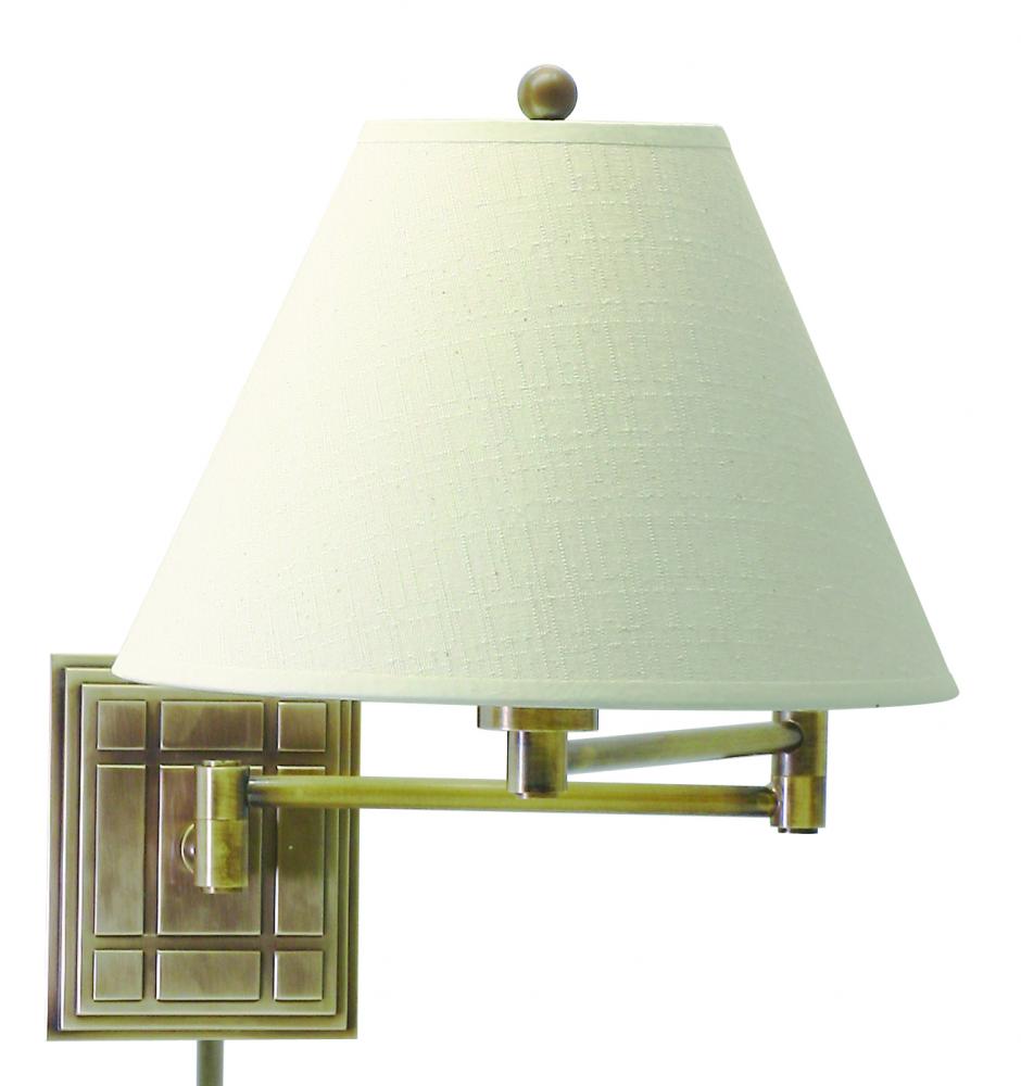 Wall Swing Arm Lamp in Antique Brass