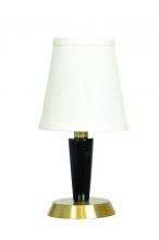 House of Troy B206-SB - Bryson Mini Black Tapered Marble Column Satin Brass Accent Lamp