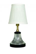 House of Troy B207-BLK/SB - Bryson Mini Glass Black and Satin Brass Accent Lamp