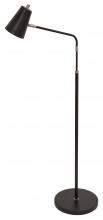 House of Troy K100-BLK - Kirby LED Adjustable Floor Lamp in Black with Satin Nickel Accents