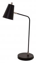 House of Troy K150-BLK - Kirby LED Task Lamp in Black with Satin Nickel Accents and USB Port