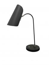 House of Troy L350-BLKSN - Logan Black/Satin Nickel Table Lamps with USB with Rolled Shade